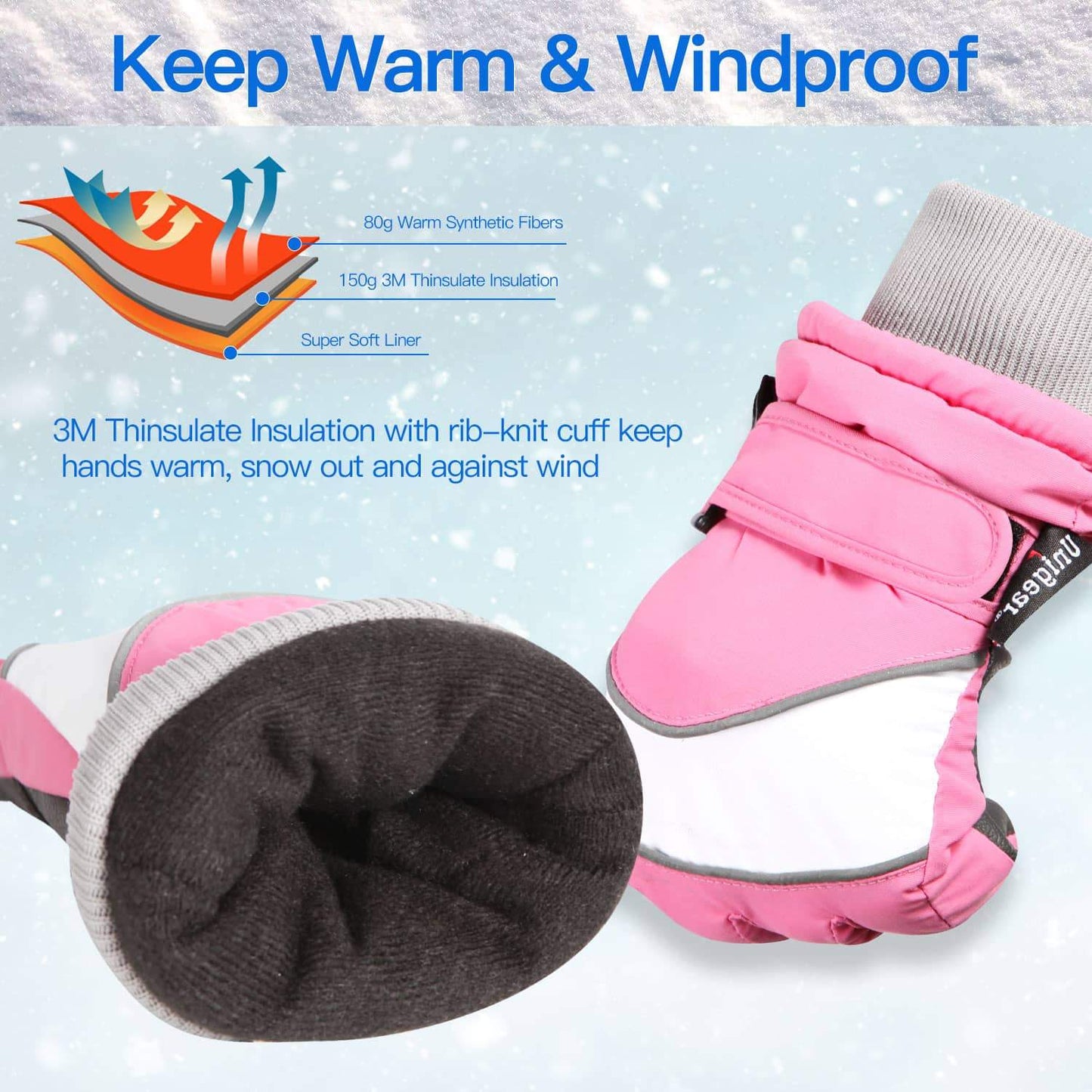 Kid Winter Ski Gloves S4