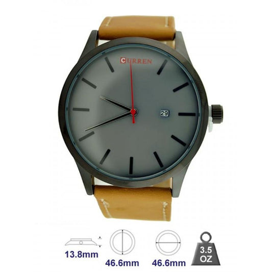 Curren Brand Leather Strap Watch for Mens