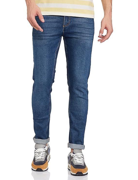 Men's Cotton Relaxed Fit Jeans (Size-XL) (Color-BLUE)