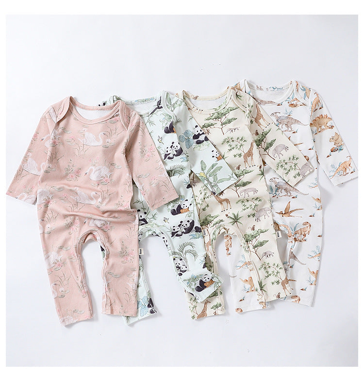 Autumn and Spring New Arrival Baby Unisex Animals Pattern Long Sleeves