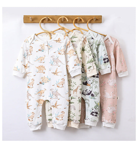 Autumn and Spring New Arrival Baby Unisex Animals Pattern Long Sleeves