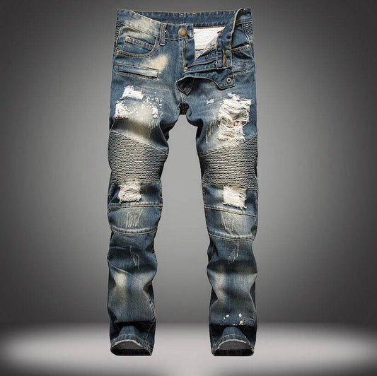 2021 New High Quality Brand Men Jeans Fashion Ripped Jeans Men